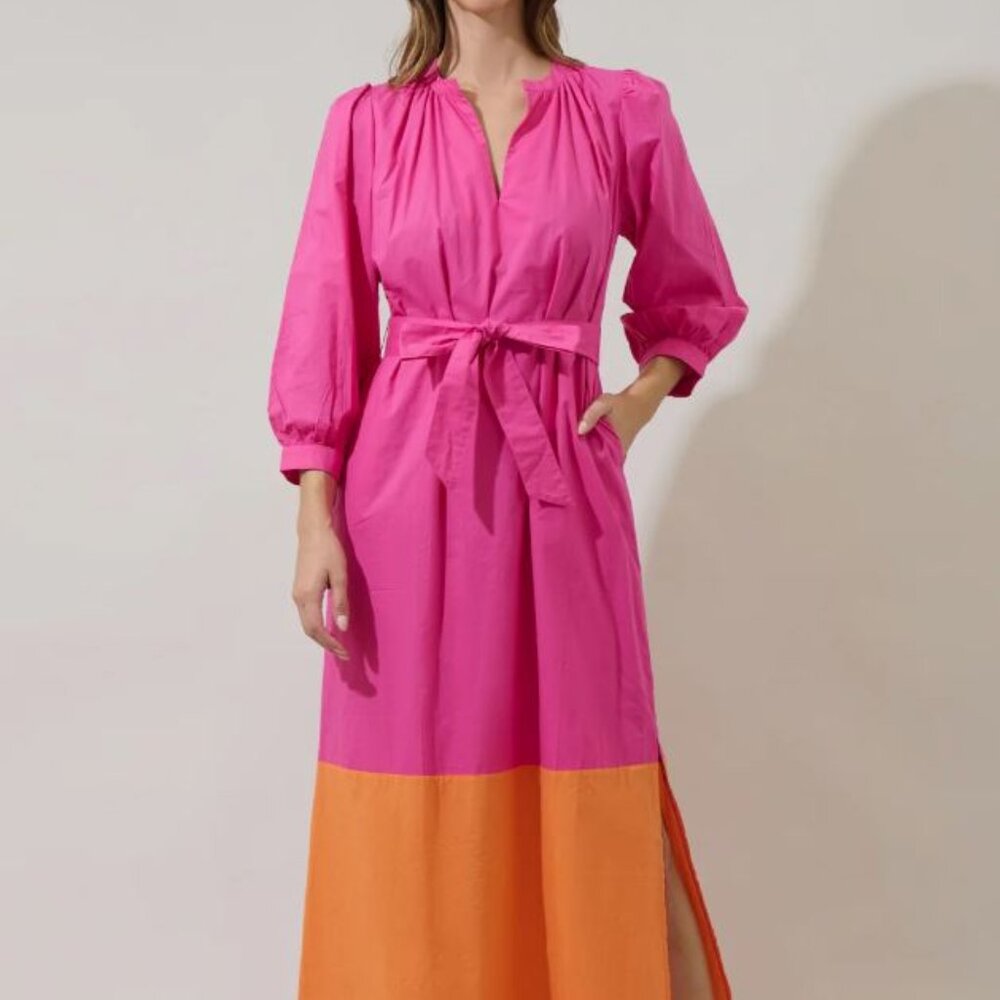 Sugarlips, Mayfield Bay Color Block Maxi Dress, Size Small, NWOT